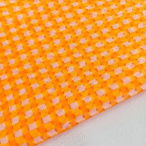 Vichy Seersucker Flúor Naranja