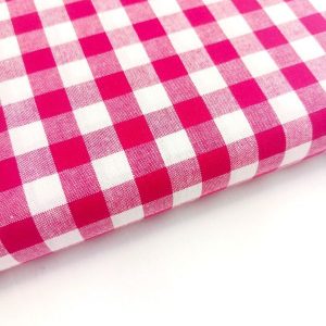 Vichy Algodón Rosa Fucsia Fuerte